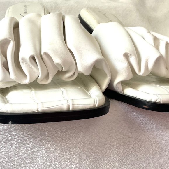 White Circus Sam Edelman Cushioned Comfy Stretchy Slip On Sandal Size 9 - Picture 16 of 16